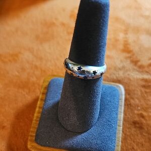 Celestial Silver and Blue Women's Ring